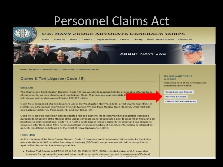 Personnel Claims Act Personnel Claims Act