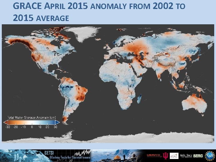 GRACE APRIL 2015 ANOMALY FROM 2002 TO 2015 AVERAGE 