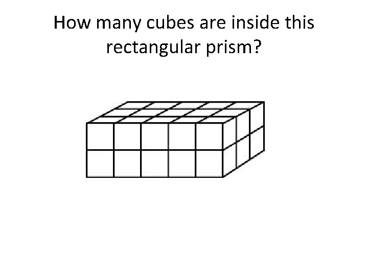 How many cubes are inside this rectangular prism? 