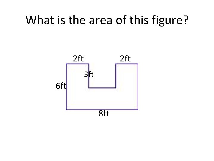 What is the area of this figure? 2 ft 3 ft 6 ft 8