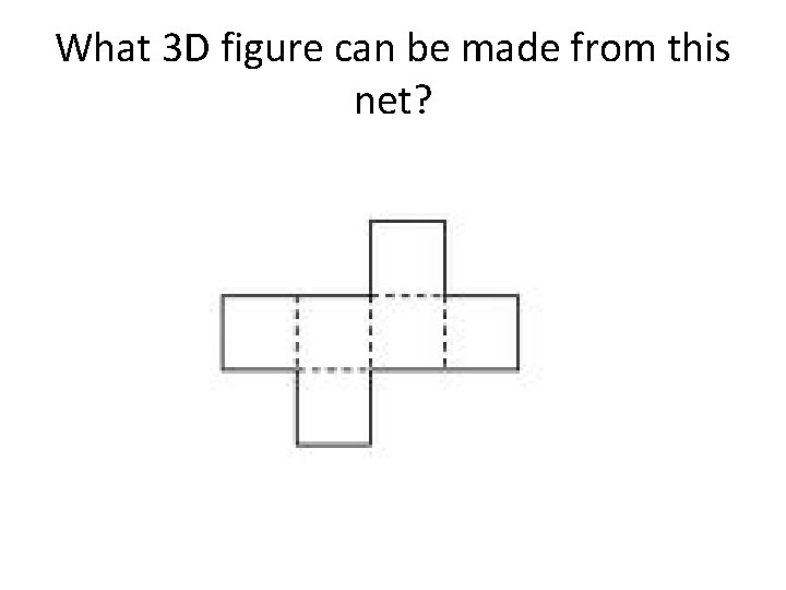 What 3 D figure can be made from this net? 