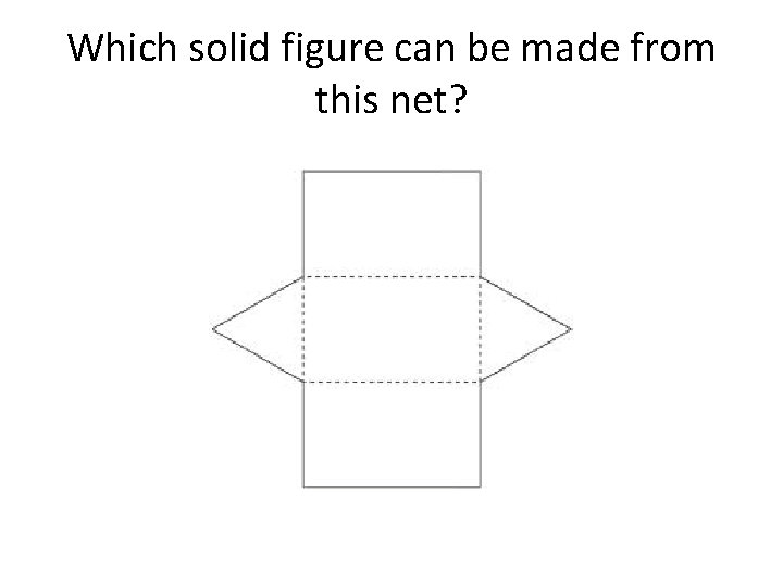 Which solid figure can be made from this net? 