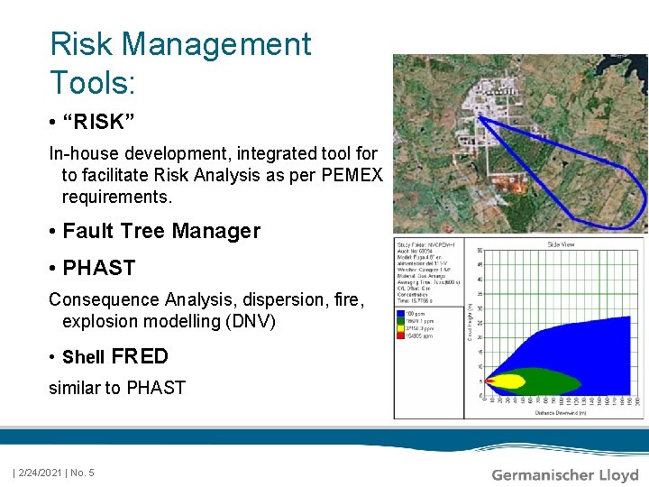 Risk Management Tools: • “RISK” In-house development, integrated tool for to facilitate Risk Analysis