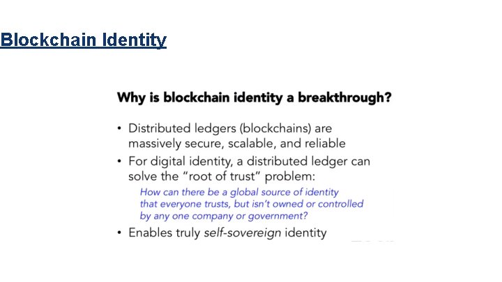 Blockchain Identity 