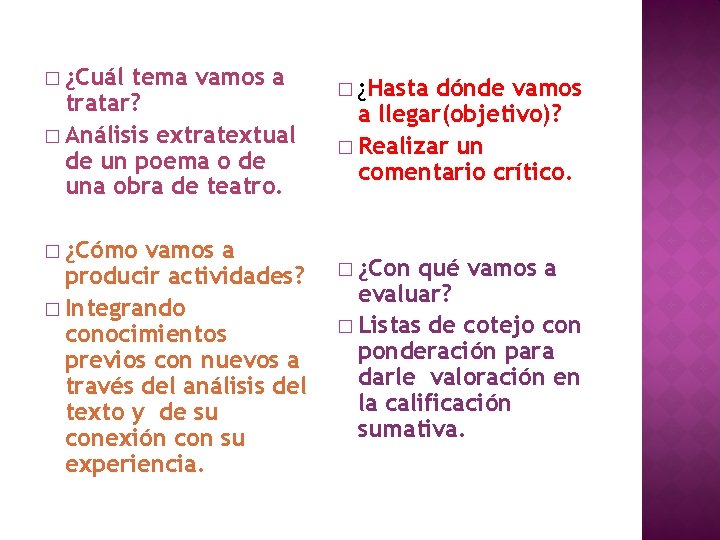 � ¿Cuál tema vamos a tratar? � Análisis extratextual de un poema o de