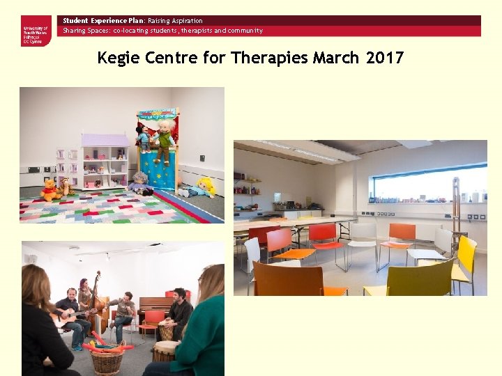 Student Experience Plan: Raising Aspiration Sharing Spaces: co-locating students, therapists and community Kegie Centre