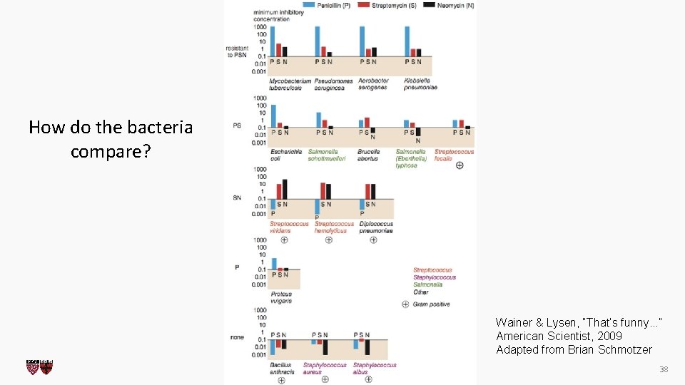 How do the bacteria compare? Wainer & Lysen, “That’s funny. . . ” American How do the bacteria compare? Wainer & Lysen, “That’s funny. . . ” American