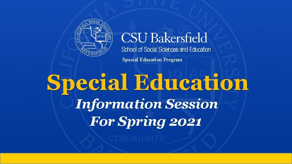 Special Education Program Special Education Information Session For Spring 2021 