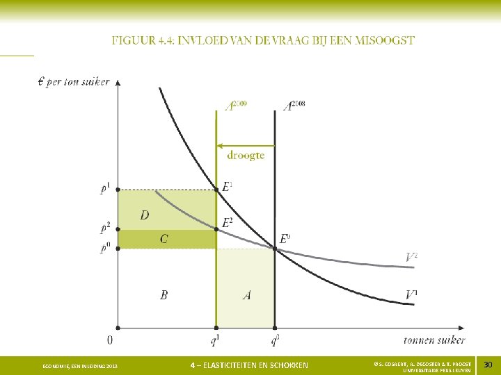 ECONOMIE, EEN INLEIDING 2013 4 – ELASTICITEITEN EN SCHOKKEN © S. COSAERT, A. DECOSTER