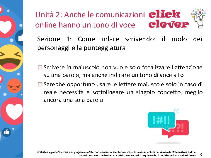 Unità 2: Anche le comunicazioni online hanno un tono di voce Sezione 1: Come