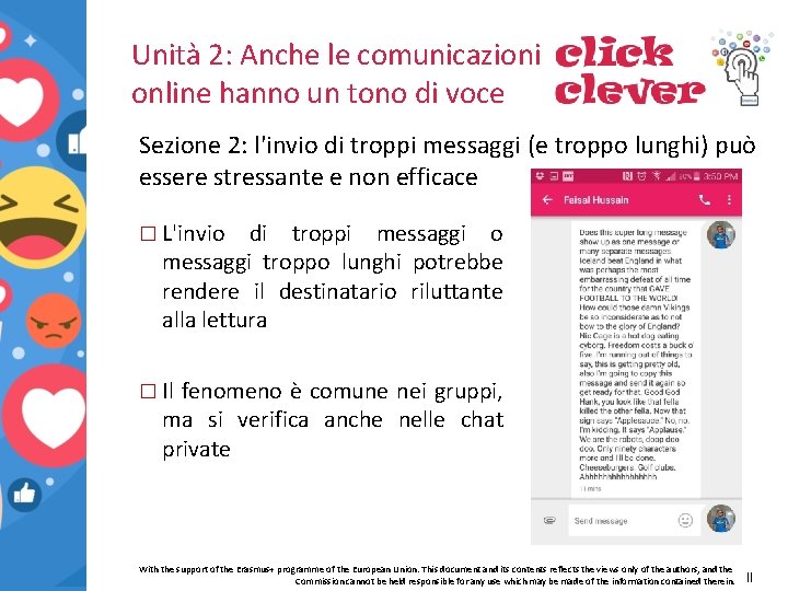 Unità 2: Anche le comunicazioni online hanno un tono di voce Sezione 2: l'invio