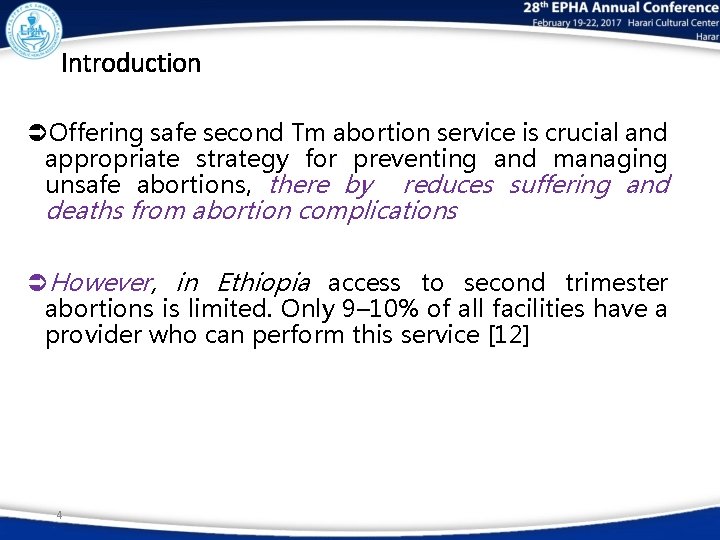 Introduction ÜOffering safe second Tm abortion service is crucial and appropriate strategy for preventing