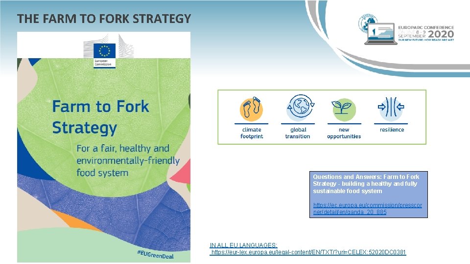 THE FARM TO FORK STRATEGY Questions and Answers: Farm to Fork Strategy - building