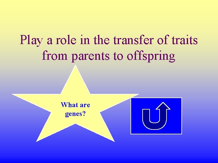 Play a role in the transfer of traits from parents to offspring What are