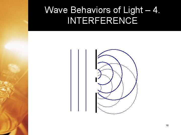 Wave Behaviors of Light – 4. INTERFERENCE 18 