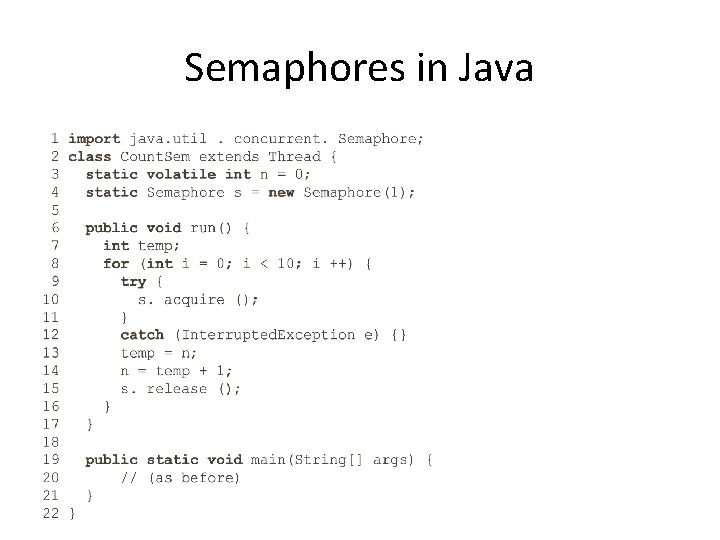 Semaphores in Java 