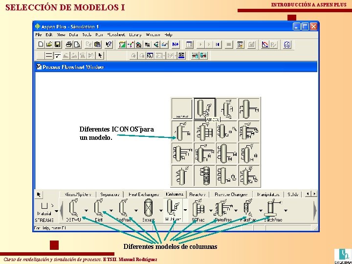 INTRODUCCIN A ASPEN PLUS Curso de modelizacin y