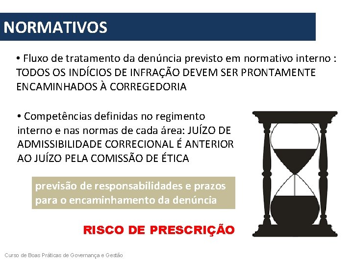 NORMATIVOS • Fluxo de tratamento da denúncia previsto em normativo interno : TODOS OS