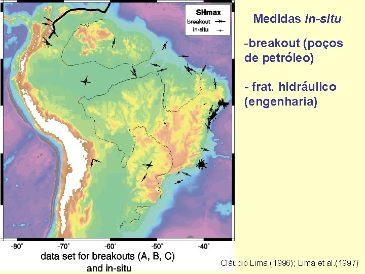 Medidas in-situ -breakout (poços de petróleo) - frat. hidráulico (engenharia) Cláudio Lima (1996); Lima