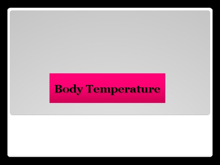 Body Temperature 