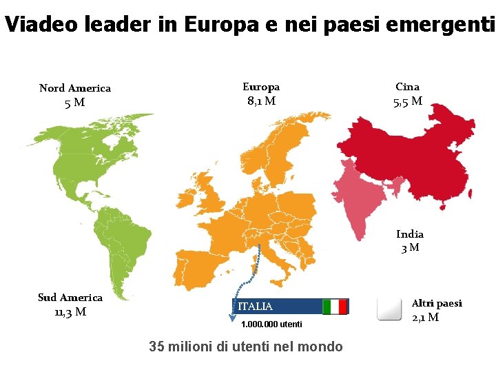 Viadeo leader in Europa e nei paesi emergenti Nord America 5 M Europa 8, Viadeo leader in Europa e nei paesi emergenti Nord America 5 M Europa 8,