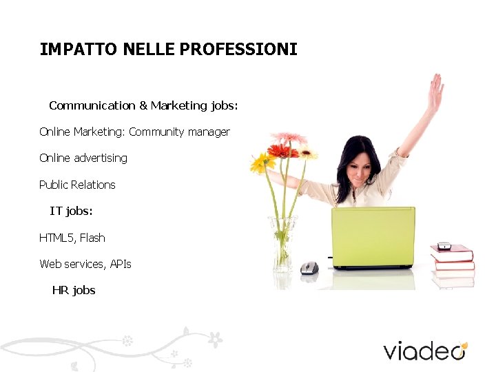 IMPATTO NELLE PROFESSIONI Communication & Marketing jobs: Online Marketing: Community manager Online advertising Public IMPATTO NELLE PROFESSIONI Communication & Marketing jobs: Online Marketing: Community manager Online advertising Public
