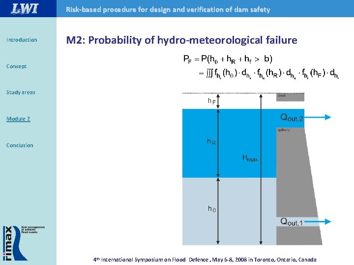 Riskbased procedure for design and verification of dam