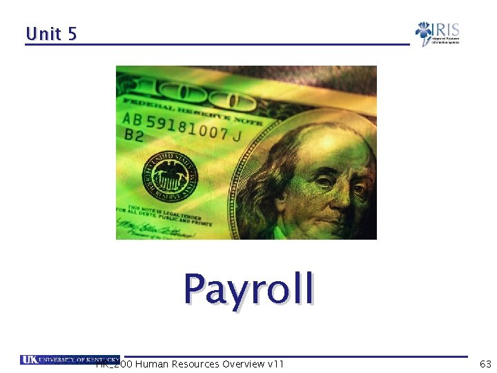 Unit 5 Payroll HR_200 Human Resources Overview v 11 63 