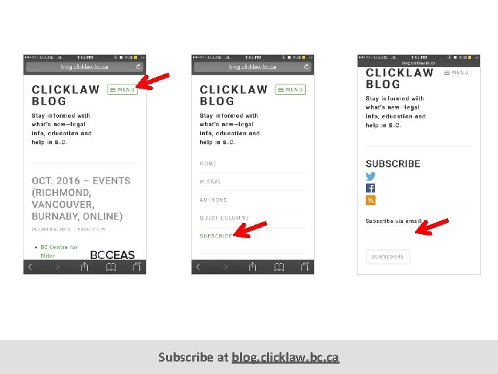 Subscribe at blog. clicklaw. bc. ca 