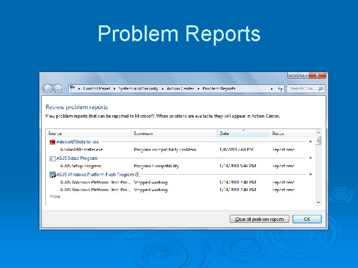 Problem Reports 