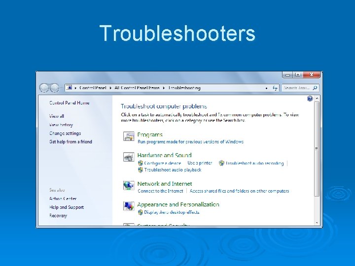 Troubleshooters 