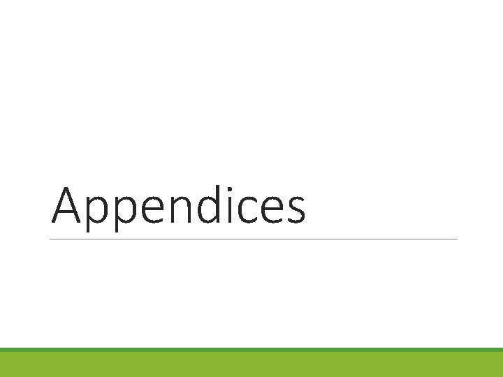 Appendices 