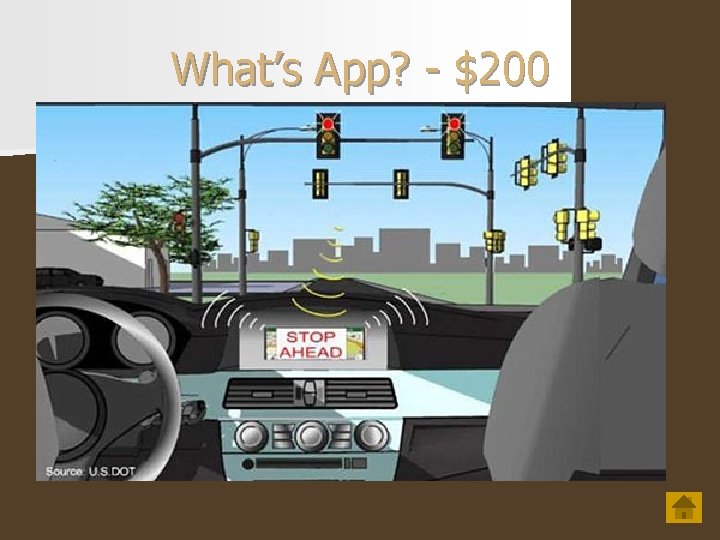 What’s App? - $200 n This application could reduce idling at intersections. n What