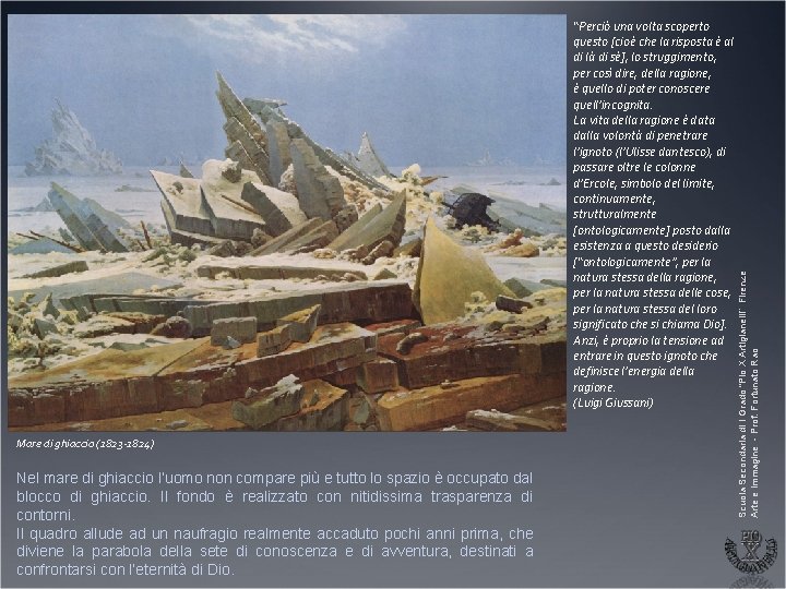 Mare di ghiaccio (1823 -1824) Nel mare di ghiaccio l’uomo non compare più e