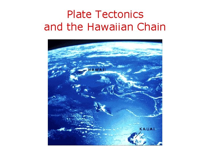 Plate Tectonics and the Hawaiian Chain 