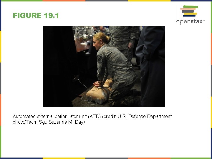 FIGURE 19. 1 Automated external defibrillator unit (AED) (credit: U. S. Defense Department photo/Tech.