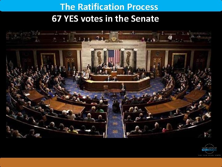 The Ratification Process 67 YES votes in the Senate 