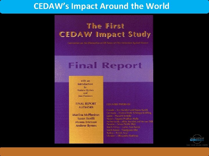 CEDAW’s Impact Around the World 