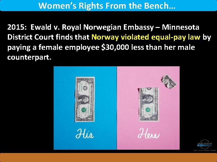 Women’s Rights From the Bench… 2015: Ewald v. Royal Norwegian Embassy – Minnesota District