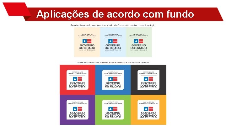 Aplicações de acordo com fundo 