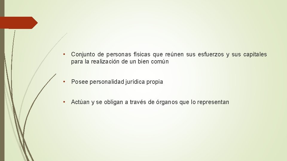  • Conjunto de personas físicas que reúnen sus esfuerzos y sus capitales para