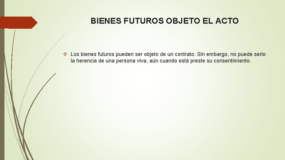 BIENES FUTUROS OBJETO EL ACTO Los bienes futuros pueden ser objeto de un contrato.