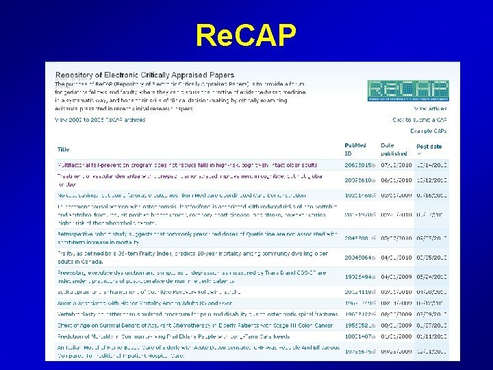 Re. CAP 