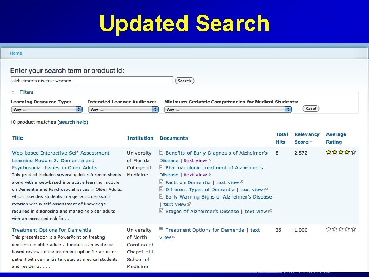 Updated Search 