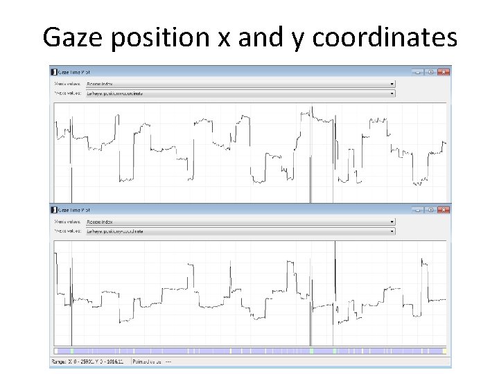 Gaze position x and y coordinates Gaze position x and y coordinates