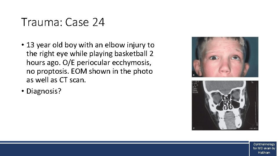 Trauma: Case 24 • 13 year old boy with an elbow injury to the Trauma: Case 24 • 13 year old boy with an elbow injury to the