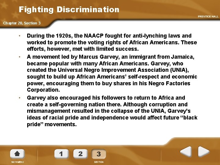 Fighting Discrimination Chapter 20, Section 3 • • • During the 1920 s, the