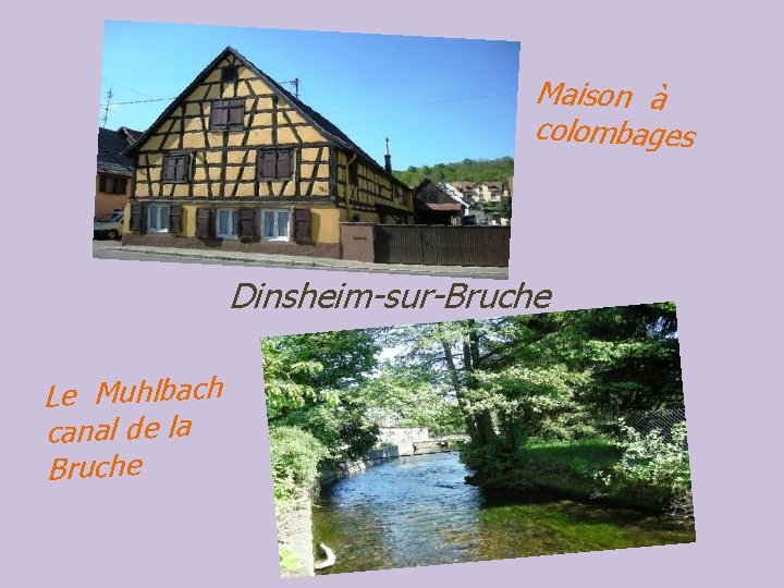 Maison à colombages Dinsheim-sur-Bruche Le Muhlbach canal de la Bruche 