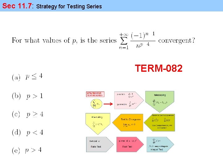 Sec 11. 7: Strategy for Testing Series TERM-082 