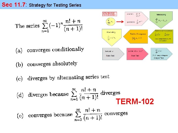 Sec 11. 7: Strategy for Testing Series TERM-102 